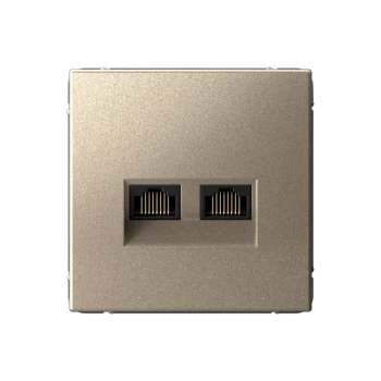 Розетка компьютерная 2-ая кат.5е, RJ-45 (интернет), Шампань, серия Art Gallery, Systeme Electric